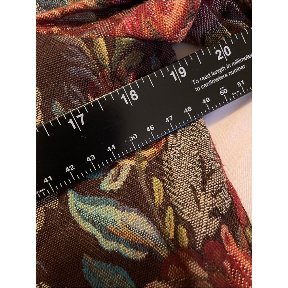 Coldwater Creek PM Tapestry Floral Jacket Blazer Cottagecore Artsy Boho Brown - Picture 8 of 9